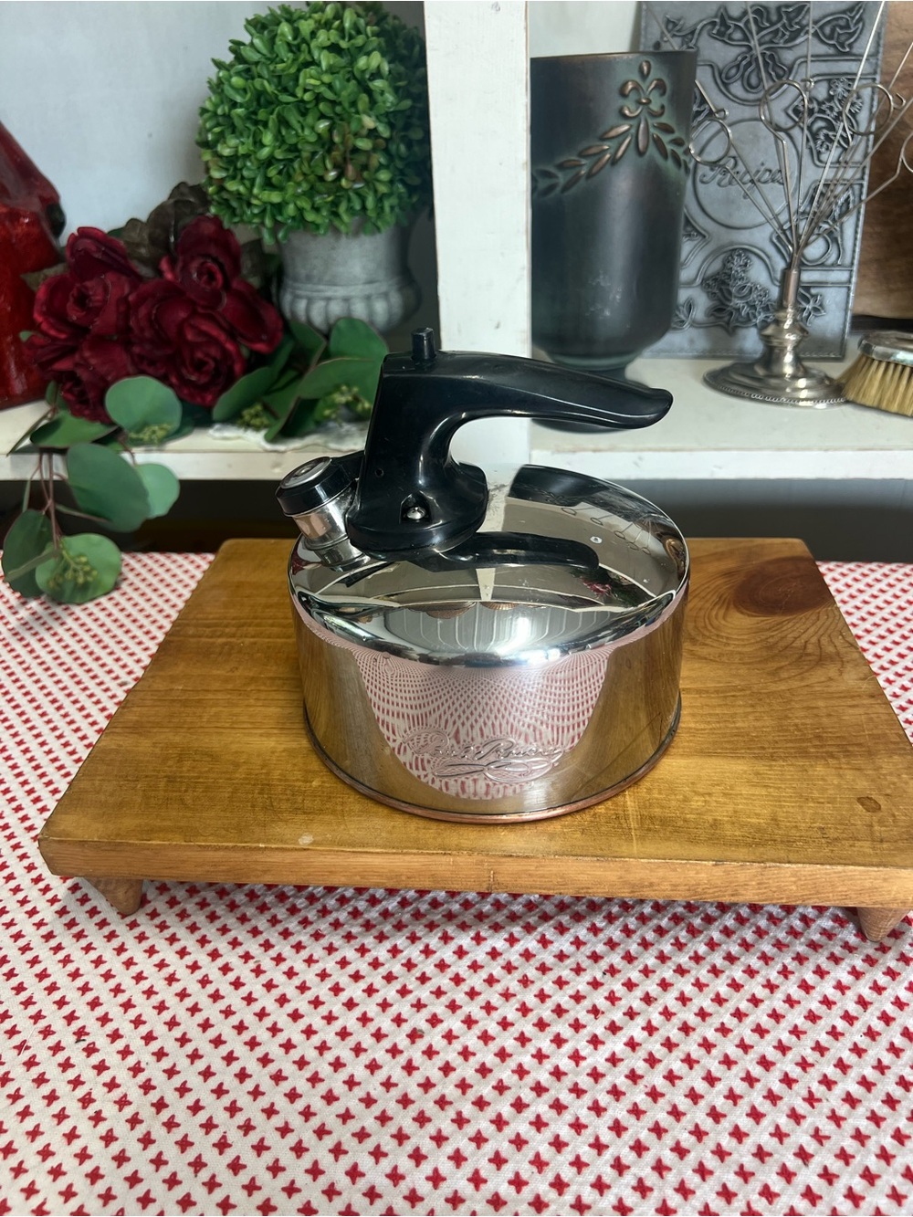 Revere ware tea kettle aluminum copper bottom Paul revere small